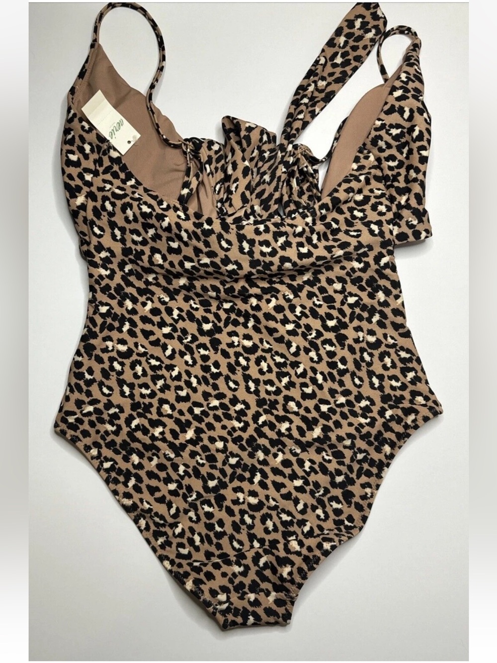 Aerie Leopard Wrap One Piece Swimsuit NWT Size Large - Picture 5 of 7